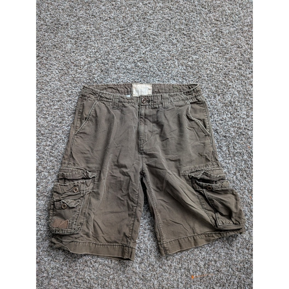 BKE Cargo Shorts Olive Green Baggy 12" Inseam 34" Waist